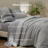 imageBedsure King Size Comforter Set Black  Bed in a Bag King Bedding 7 Pieces Cationic Dyed Bed Set Gift for Family Black Soft Bedding for All Seasons Comforter with Sheets Pillowcases amp Shams03  Dark Grey