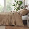 imageBedsure King Size Comforter Set Black  Bed in a Bag King Bedding 7 Pieces Cationic Dyed Bed Set Gift for Family Black Soft Bedding for All Seasons Comforter with Sheets Pillowcases amp Shams04  Brown Melange