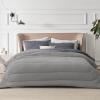 imageBedsure King Size Comforter Set Black  Bed in a Bag King Bedding 7 Pieces Cationic Dyed Bed Set Gift for Family Black Soft Bedding for All Seasons Comforter with Sheets Pillowcases amp Shams03  Dark Grey Cooling
