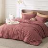 imageBedsure King Size Comforter Set Black  Bed in a Bag King Bedding 7 Pieces Cationic Dyed Bed Set Gift for Family Black Soft Bedding for All Seasons Comforter with Sheets Pillowcases amp Shams06  Pink Clay Melange