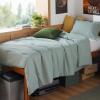 imageBedsure King Size Comforter Set Black  Bed in a Bag King Bedding 7 Pieces Cationic Dyed Bed Set Gift for Family Black Soft Bedding for All Seasons Comforter with Sheets Pillowcases amp Shams02  Mint Green Melange