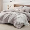 imageBedsure King Size Comforter Set Black  Bed in a Bag King Bedding 7 Pieces Cationic Dyed Bed Set Gift for Family Black Soft Bedding for All Seasons Comforter with Sheets Pillowcases amp Shams04  Taupe Melange