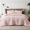 imageBedsure King Size Comforter Set Black  Bed in a Bag King Bedding 7 Pieces Cationic Dyed Bed Set Gift for Family Black Soft Bedding for All Seasons Comforter with Sheets Pillowcases amp Shams06  Icy Pink Cooling