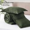 imageBedsure King Size Comforter Set Black  Bed in a Bag King Bedding 7 Pieces Cationic Dyed Bed Set Gift for Family Black Soft Bedding for All Seasons Comforter with Sheets Pillowcases amp Shams02  Olive Green Melange