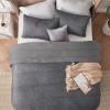imageBedsure King Size Comforter Set Black  Bed in a Bag King Bedding 7 Pieces Cationic Dyed Bed Set Gift for Family Black Soft Bedding for All Seasons Comforter with Sheets Pillowcases amp Shams03  Dark Grey Cooling