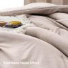 imageBedsure King Size Comforter Set Black  Bed in a Bag King Bedding 7 Pieces Cationic Dyed Bed Set Gift for Family Black Soft Bedding for All Seasons Comforter with Sheets Pillowcases amp Shams04  Oat Melange