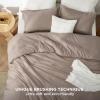 imageBedsure King Size Comforter Set Black  Bed in a Bag King Bedding 7 Pieces Cationic Dyed Bed Set Gift for Family Black Soft Bedding for All Seasons Comforter with Sheets Pillowcases amp Shams04  Khaki Melange