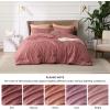 imageBedsure King Size Comforter Set Black  Bed in a Bag King Bedding 7 Pieces Cationic Dyed Bed Set Gift for Family Black Soft Bedding for All Seasons Comforter with Sheets Pillowcases amp Shams06  Pink Clay Melange