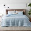 imageBedsure King Size Comforter Set Black  Bed in a Bag King Bedding 7 Pieces Cationic Dyed Bed Set Gift for Family Black Soft Bedding for All Seasons Comforter with Sheets Pillowcases amp Shams05  Icy Blue Cooling