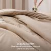 imageBedsure King Size Comforter Set Black  Bed in a Bag King Bedding 7 Pieces Cationic Dyed Bed Set Gift for Family Black Soft Bedding for All Seasons Comforter with Sheets Pillowcases amp Shams04  Sand Melange