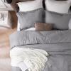 imageBedsure King Size Comforter Set Black  Bed in a Bag King Bedding 7 Pieces Cationic Dyed Bed Set Gift for Family Black Soft Bedding for All Seasons Comforter with Sheets Pillowcases amp Shams03  Grey Melange