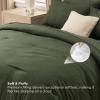 imageBedsure King Size Comforter Set Black  Bed in a Bag King Bedding 7 Pieces Cationic Dyed Bed Set Gift for Family Black Soft Bedding for All Seasons Comforter with Sheets Pillowcases amp Shams02  Dark Green