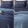 imageBedsure King Size Comforter Set Black  Bed in a Bag King Bedding 7 Pieces Cationic Dyed Bed Set Gift for Family Black Soft Bedding for All Seasons Comforter with Sheets Pillowcases amp Shams24  Navy Blue  Reversible