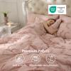 imageBedsure Purple Comforter Set Queen GentleSoft 3 Pieces Breathable Bow Comforter Set Women Girls with 2 Pillow Shams Cute Queen Bedding Sets Purple Room Decor Aesthetic Bedroom Decor 90x90 Inches04  Tufted Bow Rose Pink