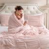 imageBedsure Purple Comforter Set Queen GentleSoft 3 Pieces Breathable Bow Comforter Set Women Girls with 2 Pillow Shams Cute Queen Bedding Sets Purple Room Decor Aesthetic Bedroom Decor 90x90 Inches05  Bow Trim Crystal Pink