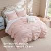 imageBedsure Purple Comforter Set Queen GentleSoft 3 Pieces Breathable Bow Comforter Set Women Girls with 2 Pillow Shams Cute Queen Bedding Sets Purple Room Decor Aesthetic Bedroom Decor 90x90 Inches05  Bow Trim Crystal Pink