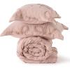 imageBedsure Purple Comforter Set Queen GentleSoft 3 Pieces Breathable Bow Comforter Set Women Girls with 2 Pillow Shams Cute Queen Bedding Sets Purple Room Decor Aesthetic Bedroom Decor 90x90 Inches04  Tufted Bow Rose Pink