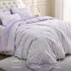 imageBedsure Purple Comforter Set Queen GentleSoft 3 Pieces Breathable Bow Comforter Set Women Girls with 2 Pillow Shams Cute Queen Bedding Sets Purple Room Decor Aesthetic Bedroom Decor 90x90 Inches01  Bow Lavender