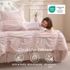 imageBedsure Purple Comforter Set Queen GentleSoft 3 Pieces Breathable Bow Comforter Set Women Girls with 2 Pillow Shams Cute Queen Bedding Sets Purple Room Decor Aesthetic Bedroom Decor 90x90 Inches05  Bow Trim Crystal Pink