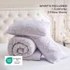 imageBedsure Purple Comforter Set Queen GentleSoft 3 Pieces Breathable Bow Comforter Set Women Girls with 2 Pillow Shams Cute Queen Bedding Sets Purple Room Decor Aesthetic Bedroom Decor 90x90 Inches01  Bow Lavender