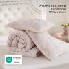 imageBedsure Purple Comforter Set Queen GentleSoft 3 Pieces Breathable Bow Comforter Set Women Girls with 2 Pillow Shams Cute Queen Bedding Sets Purple Room Decor Aesthetic Bedroom Decor 90x90 Inches01  Bow Pink