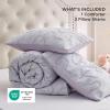 imageBedsure Purple Comforter Set Queen GentleSoft 3 Pieces Breathable Bow Comforter Set Women Girls with 2 Pillow Shams Cute Queen Bedding Sets Purple Room Decor Aesthetic Bedroom Decor 90x90 Inches01  Bow Light Purple