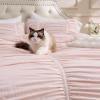 imageBedsure Purple Comforter Set Queen GentleSoft 3 Pieces Breathable Bow Comforter Set Women Girls with 2 Pillow Shams Cute Queen Bedding Sets Purple Room Decor Aesthetic Bedroom Decor 90x90 Inches05  Bow Trim Crystal Pink