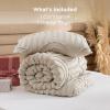 imageBedsure Purple Comforter Set Queen GentleSoft 3 Pieces Breathable Bow Comforter Set Women Girls with 2 Pillow Shams Cute Queen Bedding Sets Purple Room Decor Aesthetic Bedroom Decor 90x90 Inches02  Arch Jacquard Beige