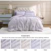 imageBedsure Purple Comforter Set Queen GentleSoft 3 Pieces Breathable Bow Comforter Set Women Girls with 2 Pillow Shams Cute Queen Bedding Sets Purple Room Decor Aesthetic Bedroom Decor 90x90 Inches01  Bow Lavender