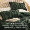 imageBedsure Purple Comforter Set Queen GentleSoft 3 Pieces Breathable Bow Comforter Set Women Girls with 2 Pillow Shams Cute Queen Bedding Sets Purple Room Decor Aesthetic Bedroom Decor 90x90 Inches03  Distressed Vintage Dark Green