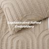 imageBedsure Purple Comforter Set Queen GentleSoft 3 Pieces Breathable Bow Comforter Set Women Girls with 2 Pillow Shams Cute Queen Bedding Sets Purple Room Decor Aesthetic Bedroom Decor 90x90 Inches02  Arch Jacquard Khaki