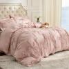 imageBedsure Purple Comforter Set Queen GentleSoft 3 Pieces Breathable Bow Comforter Set Women Girls with 2 Pillow Shams Cute Queen Bedding Sets Purple Room Decor Aesthetic Bedroom Decor 90x90 Inches04  Tufted Bow Rose Pink