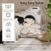 imageBedsure ComfyFleece Waterproof Blanket for Bed  Soft Plush Dog Blankets for Large Dogs Corduroy Fleece Washable Cozy Calming Reversible Furniture Protection for Pet Cat86x90 QueenCreamCream