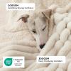 imageBedsure ComfyFleece Waterproof Blanket for Bed  Soft Plush Dog Blankets for Large Dogs Corduroy Fleece Washable Cozy Calming Reversible Furniture Protection for Pet Cat86x90 QueenCreamCream