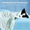 imageBedsure Cooling Blanket for Large Dogs with Breathable AirCore Fill QMAXgt04  Dog Cooling Mat Soft Lightweight Pet Cat Throw Cold Blanket Washable for Summer Beige 40x50Pale Jade
