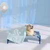 imageBedsure Cooling Blanket for Large Dogs with Breathable AirCore Fill QMAXgt04  Dog Cooling Mat Soft Lightweight Pet Cat Throw Cold Blanket Washable for Summer Beige 40x50Pale Jade