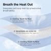 imageBedsure Cooling Blanket for Large Dogs with Breathable AirCore Fill QMAXgt04  Dog Cooling Mat Soft Lightweight Pet Cat Throw Cold Blanket Washable for Summer Beige 40x50Arctic Blue