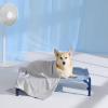 imageBedsure Cooling Blanket for Large Dogs with Breathable AirCore Fill QMAXgt04  Dog Cooling Mat Soft Lightweight Pet Cat Throw Cold Blanket Washable for Summer Beige 40x50Pearl Grey