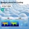 imageBedsure Cooling Blanket for Large Dogs with Breathable AirCore Fill QMAXgt04  Dog Cooling Mat Soft Lightweight Pet Cat Throw Cold Blanket Washable for Summer Beige 40x50Pearl Grey