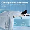 imageBedsure Cooling Blanket for Large Dogs with Breathable AirCore Fill QMAXgt04  Dog Cooling Mat Soft Lightweight Pet Cat Throw Cold Blanket Washable for Summer Beige 40x50Arctic Blue