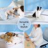 imageBedsure Cooling Dog Mat Extra Large  QMaxgt04 XL Thin Breathable Cold Crate Pad Indoor for Pets with Chill Cool Fiber as Cooling TopperPortable Washable Kennel Mat in Outdoor Summer 41x28 BlueGrey