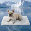 imageBedsure Cooling Dog Mat Extra Large  QMaxgt04 XL Thin Breathable Cold Crate Pad Indoor for Pets with Chill Cool Fiber as Cooling TopperPortable Washable Kennel Mat in Outdoor Summer 41x28 BlueGrey