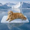 imageBedsure Cooling Dog Mat Extra Large  QMaxgt04 XL Thin Breathable Cold Crate Pad Indoor for Pets with Chill Cool Fiber as Cooling TopperPortable Washable Kennel Mat in Outdoor Summer 41x28 BlueBlue