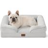 imageBedsure L Plus Cooling Dog Bed for Large Dogs  Orthopedic Dog Cat Cooling Bed Washable Big Comfort Dogs Couch Sofa with Waterproof Removable Cover Pet Bed with Nonskid Bottom Cooling Blue 38Ether Grey