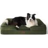 imageBedsure L Plus Cooling Dog Bed for Large Dogs  Orthopedic Dog Cat Cooling Bed Washable Big Comfort Dogs Couch Sofa with Waterproof Removable Cover Pet Bed with Nonskid Bottom Cooling Blue 38Moss Green