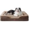 imageBedsure L Plus Cooling Dog Bed for Large Dogs  Orthopedic Dog Cat Cooling Bed Washable Big Comfort Dogs Couch Sofa with Waterproof Removable Cover Pet Bed with Nonskid Bottom Cooling Blue 38Brown