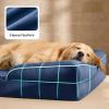 imageBedsure L Plus Cooling Dog Bed for Large Dogs  Orthopedic Dog Cat Cooling Bed Washable Big Comfort Dogs Couch Sofa with Waterproof Removable Cover Pet Bed with Nonskid Bottom Cooling Blue 38Blue Navy