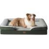 imageBedsure L Plus Cooling Dog Bed for Large Dogs  Orthopedic Dog Cat Cooling Bed Washable Big Comfort Dogs Couch Sofa with Waterproof Removable Cover Pet Bed with Nonskid Bottom Cooling Blue 38Dark Green