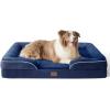 imageBedsure L Plus Cooling Dog Bed for Large Dogs  Orthopedic Dog Cat Cooling Bed Washable Big Comfort Dogs Couch Sofa with Waterproof Removable Cover Pet Bed with Nonskid Bottom Cooling Blue 38Blue Navy