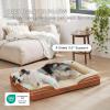imageBedsure L Plus Cooling Dog Bed for Large Dogs  Orthopedic Dog Cat Cooling Bed Washable Big Comfort Dogs Couch Sofa with Waterproof Removable Cover Pet Bed with Nonskid Bottom Cooling Blue 38Ember Clay